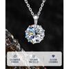 Moissanite Necklace 1ct Pendant Long Sweater Chain Women Fashion Jewelry