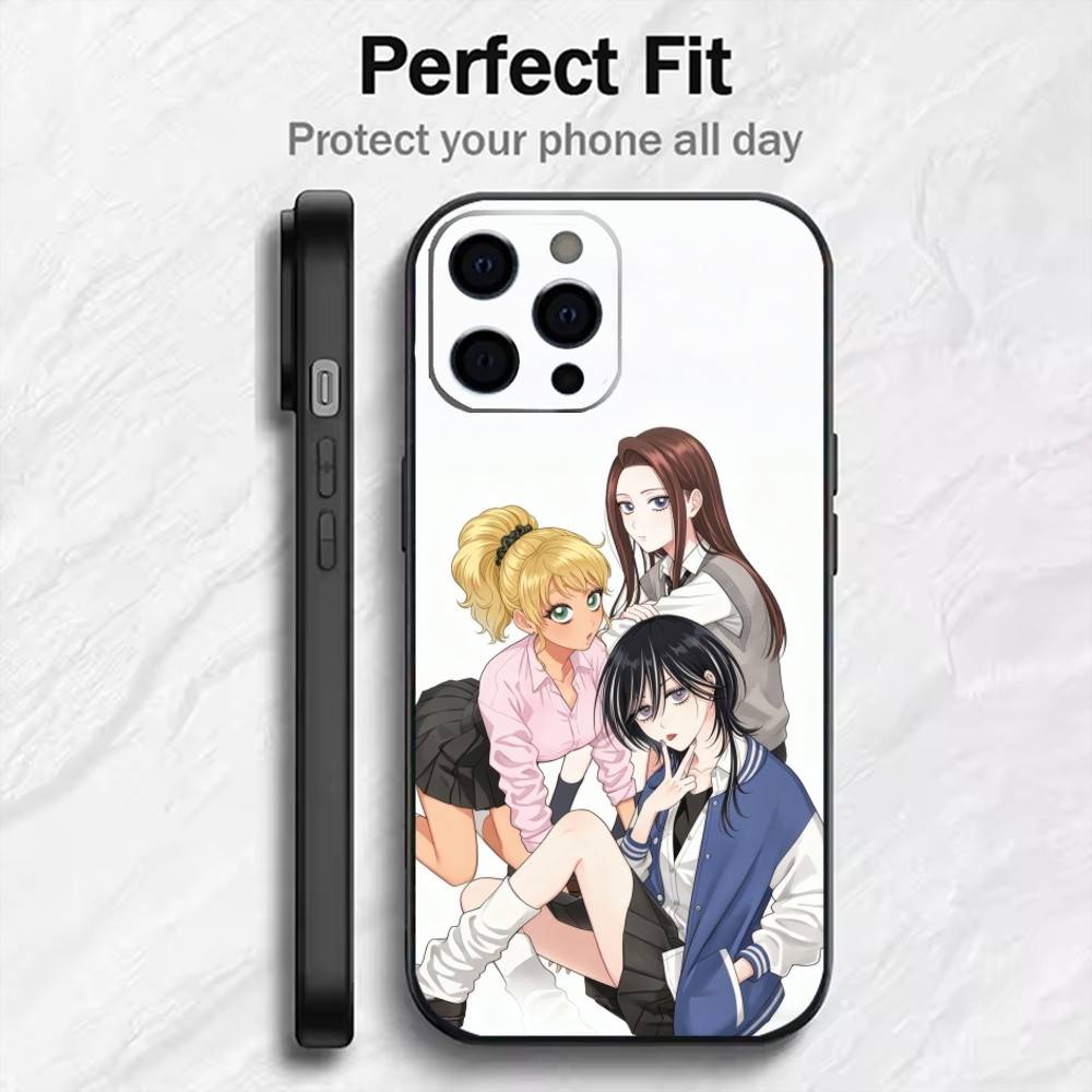 Anime O-Otaku ni Y-Yasashii Gal Wa Inai Phone Case For iPhone17,16,15,14,13,12 Plus,Max Soft Silicone Black Cover