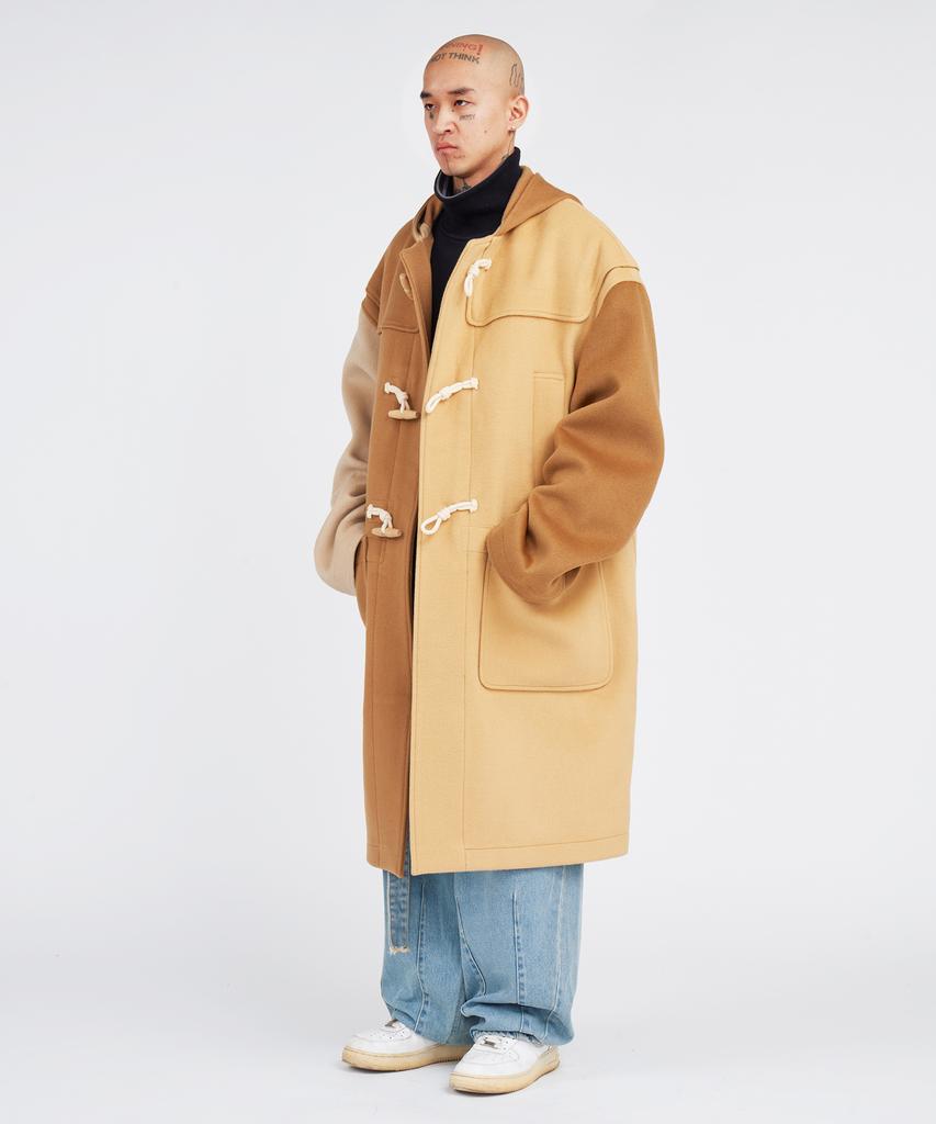 Ajobyajo Oversized Wool Mixed Duffle Coat [Beige]