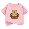 Kawaii Capybara Design TShirt Printed T Shirt Girls Summer Clothes Short Sleeve Tops TShirts Cute Girls Clothing