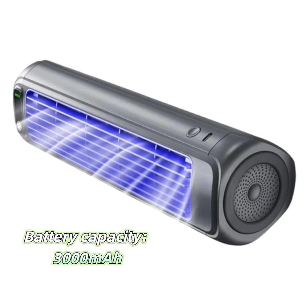 USB Rechargeable Hole-Free Mount Fan Portable Air Cooler for 5V/2A 3000mAh Office Use