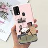 For Samsung M31 M21 2020 SM-M215F Case Ultra Soft Bumper Flower Cat Painting Housing On Smasung Galaxy M21 M 31 Funda Bumper