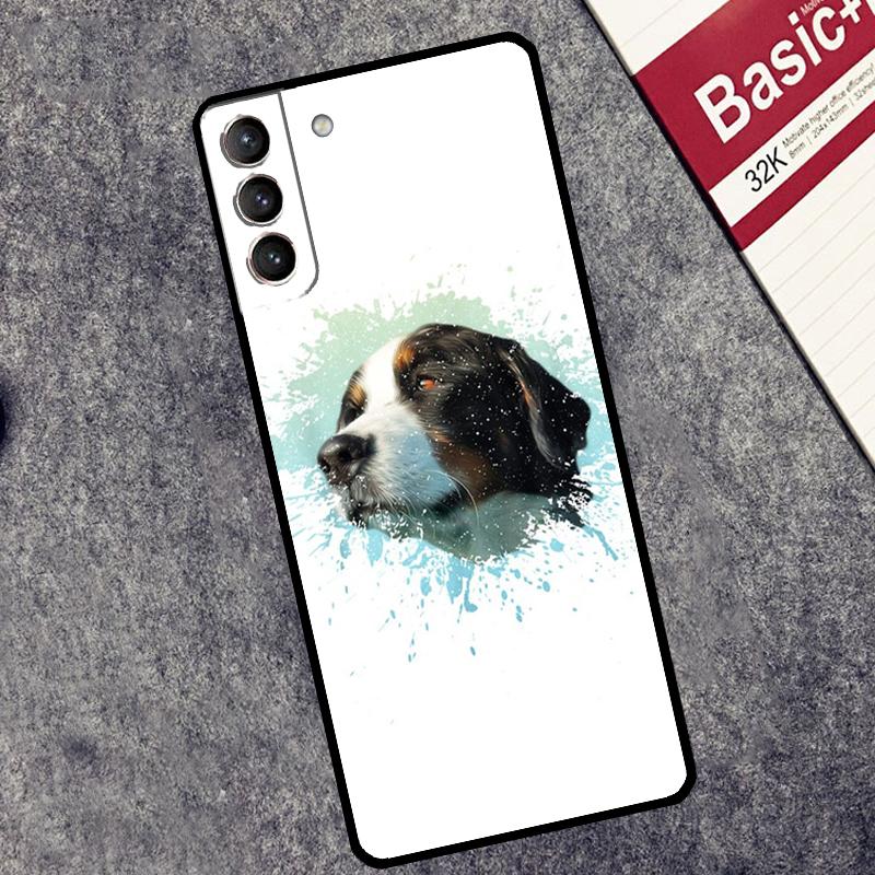Bernese Mountain Dog Case For Samsung Galaxy S24 Ultra S23 Ultra S22 S21 S20 FE S8 S9 S10 Plus Note 10 20 Cover