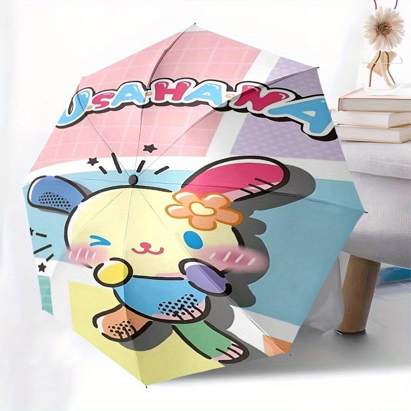 UsaHana, Kawaii Automatic Opening and Closing Parasol Compact Travel Umbrella with 8 Ribs for Women and Men Ideal Birthday/Christmas Gift, O