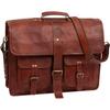 Vintage Leather Laptop Bag for Men Full Grain Large Leather Messenger Bag for Men with Rustic Look Best Leather Briefcase