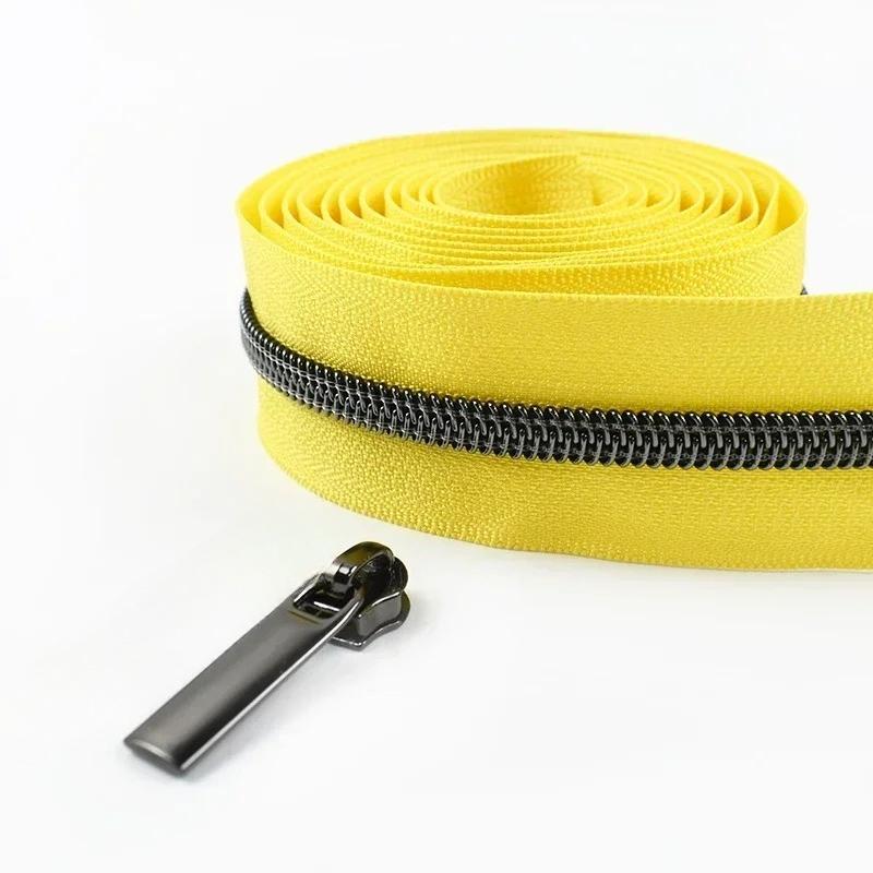 2/3/4/5M Meetee 5# Nylon Coil Zipper Tape + Zippers Slider Head for Garment Sewing Zip Closure Repair Kit Replacement Accessory