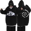 4Tune Graphic Zipper Hoodie Unisex Fashion Casual Sweatshirt Y2k Coat Men Women American Street Hip Hop Oversized Zip Up Jacket