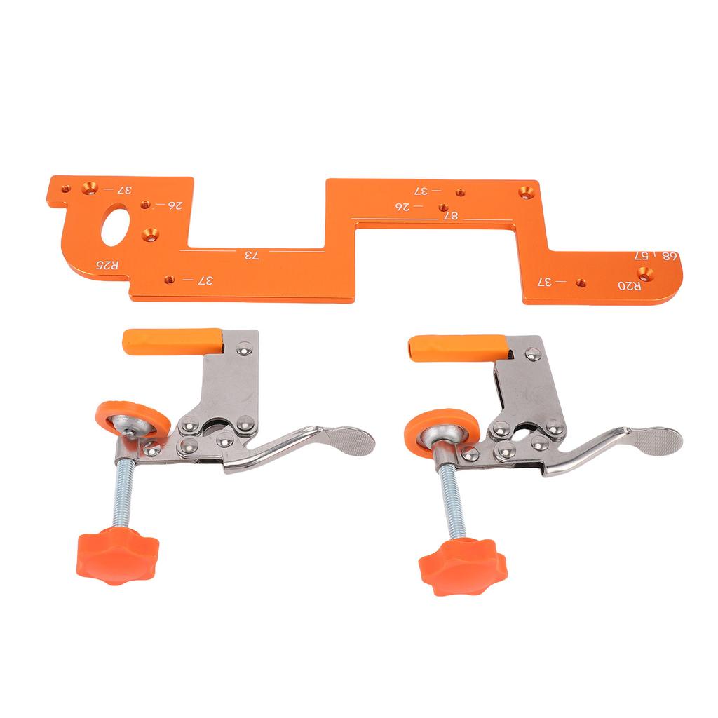 Embedded Handle Slotting Template Wardrobe Cabinet Door   Positioning Tool with Stainless Steel Fixed Clamp Bearing Cutter