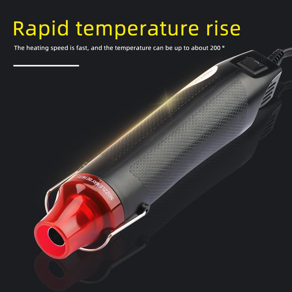 300 Вт термофен с горячим воздухом, электрический вентилятор, мини-набор инструментов для самостоятельной термоусадочной трубки, пайки, пластиковой резиновой печати