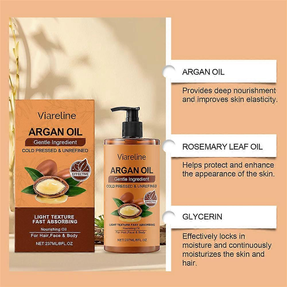 Argan Oil For Hair Natural Argan Oil From Morocco Argon Oil For Hair Scalp Face And Skin Conditioner For Dry Hair 237ml