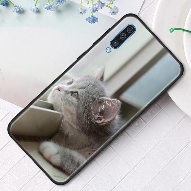 Силиконовый чехол для телефона Samsung Galaxy A50 A70 A10 A20e A30 A40 A20s A10s A10e A80 A90 A60 A30s, чехол с милым котом и котенком