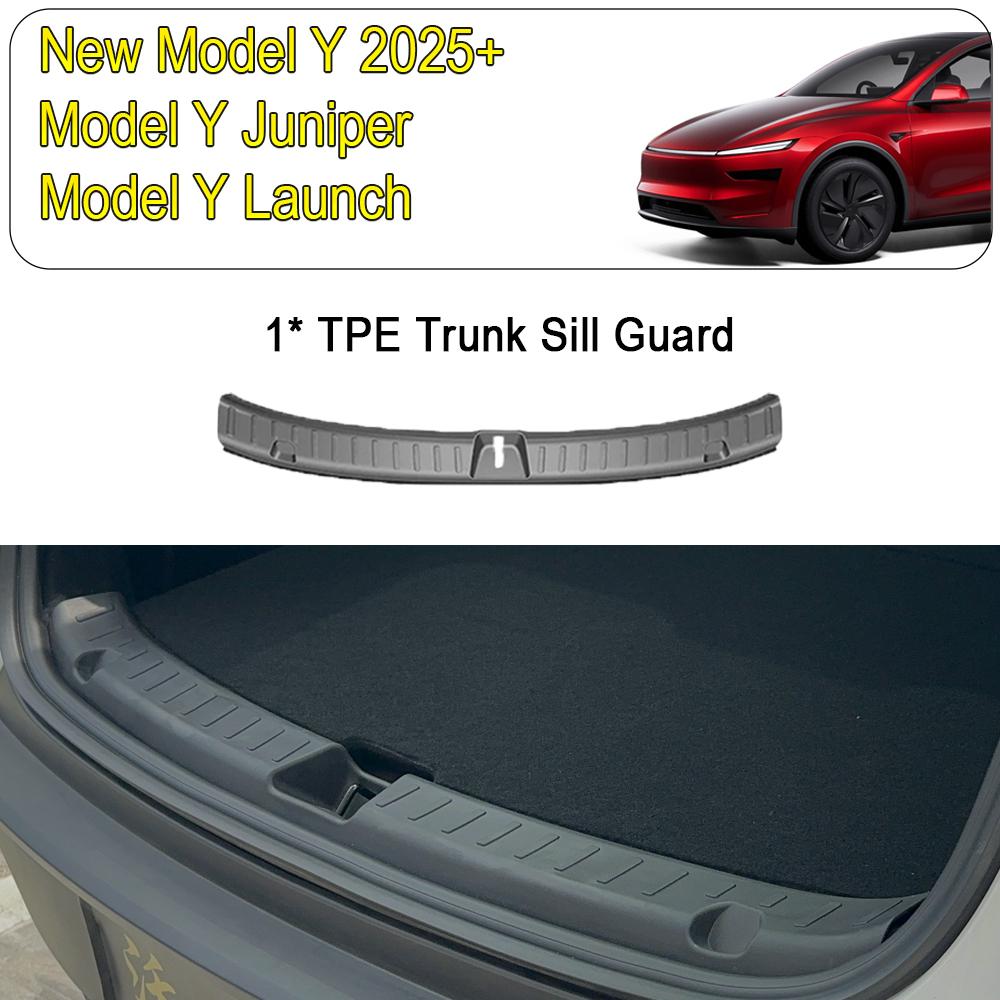 Защитная накладка на бампер заднего багажника для Tesla Model Y Juniper Аксессуары для запуска 2025 2025 Накладка на порог багажника Коврик Пластина