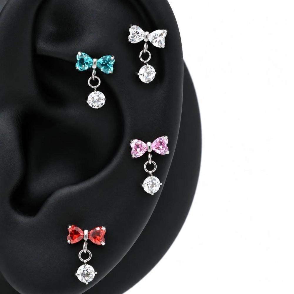 Internally Threaded Body Piercing Jewelry Dangle Charm Ear Piercing Stud Body Piercing