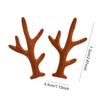 50 шт. Зажимы на рождественскую тематику Милые красно-коричневые заколки-невидимки в виде рогов оленя для волос Детские и взрослые Новогодняя вечеринка Украшение для головы