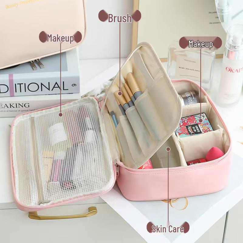 Роскошная многофункциональная косметичка – Высокая вместимость, Стильный дизайн, Свободно разделяемая, Идеально подходит для путешествий