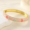 Floral Motifs Enamel Bracelet Zinc Zinc Zinc Alloy Dropped Glaze Bracelet  Traditional