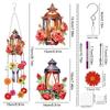 DIY Butterfly Diamond Art Sun Catchers Double Side Wind Chime Diamond Painting Dots Pendant Bird for Garden Window Decor