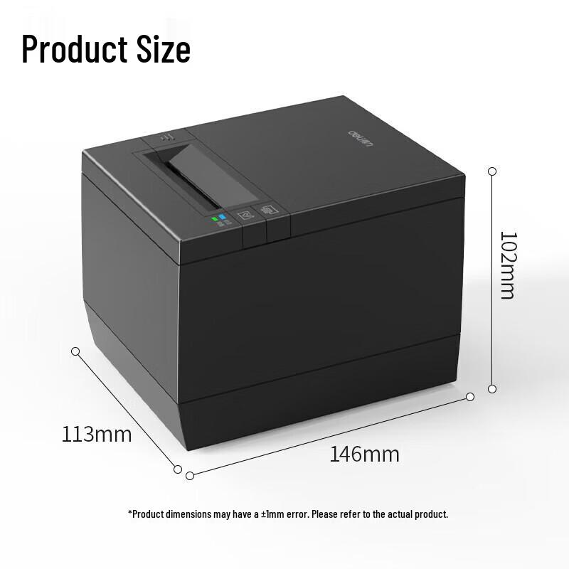Deli DL-583YD Cloud Thermal Receipt & Takeout Printer CN plug (adapter included)