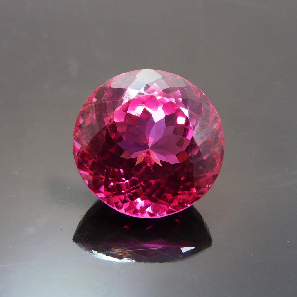 Gorgeous Natural Tourmaline Pink 23.95 Ct Loose Gemstone CERTIFIED Round Cut