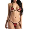 Women's Fashion Sexy Erotic Lingerie Three-Point Set Hollow Split Underwear