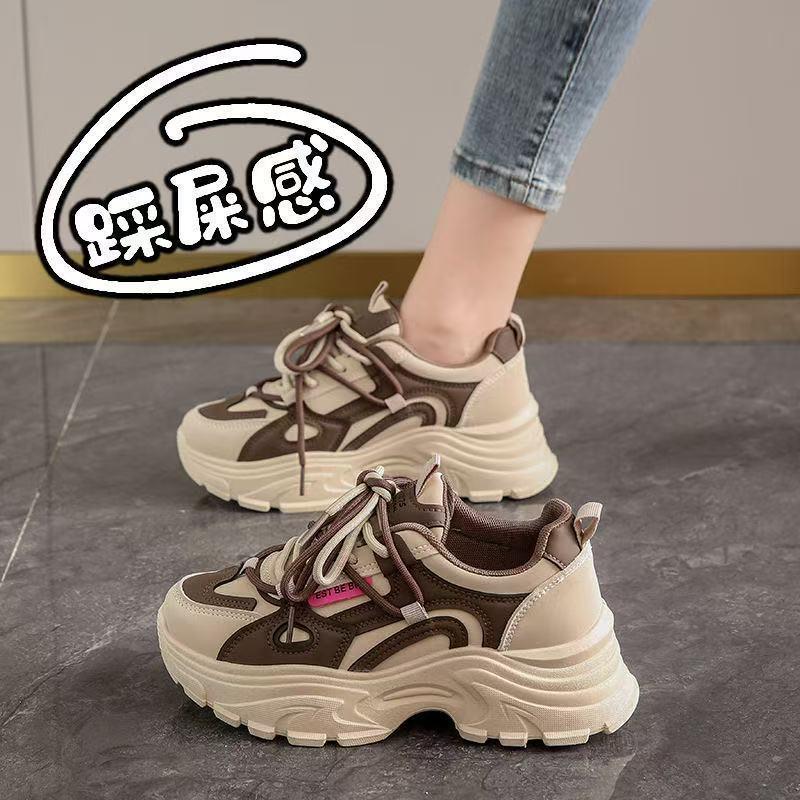 Самая продаваемая женская водонепроницаемая спортивная обувь: Легкие, Нескользящие, Толстая Подошва для Универсальной Весенне-Осенней Носки в Черном цвете