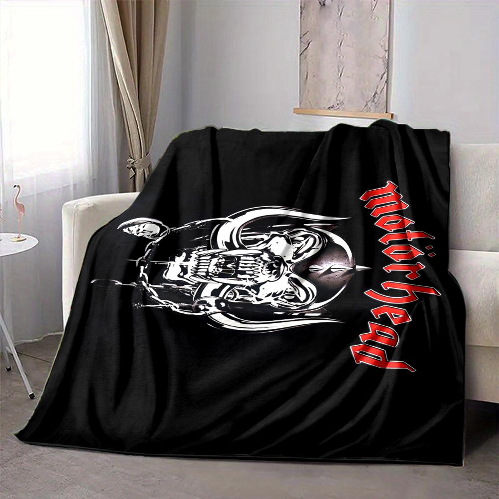 1Pc Motorhead Heavy Metal Blanket Soft And Comfortable Casual Warm Camping Travel Christmas Halloween Xmas Gift Em92825