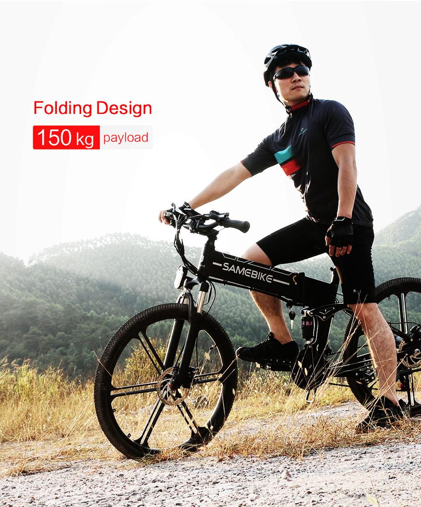 Склад Ebike в Великобритании/ЕС, Samebike LO26-II, 10 Ач, 48 В, 500 Вт, 26 дюймов, электрический велосипед с мопедом, умный складной велосипед, максимальная скорость 25-35 км/ч