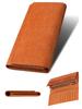 And Bifold Long Genuine Large Gusseted Coin Holds 21 Cards Men's Women's Wallet, Leather, Slim, Capacity, Purse, (Olmo)