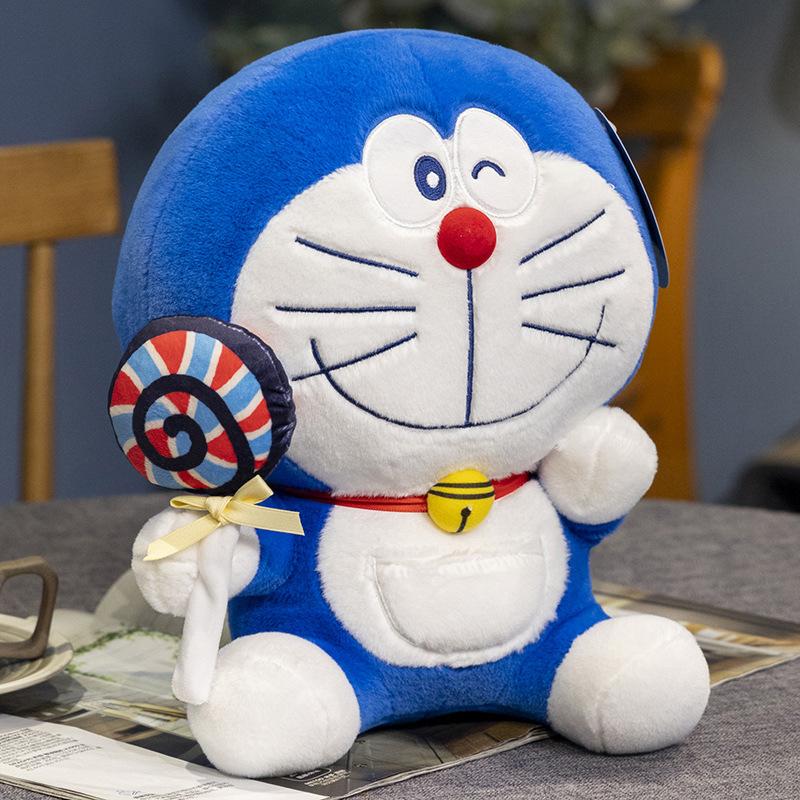 Anime Doraemon Cake Popcorn Plush Toy Kawaii Japanese Style Dessert Series Stuffed Doll Cuddly Pillow Toys Cartoon Birthday Gift
