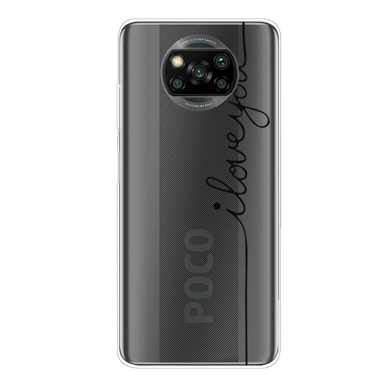 Чехол для Xiaomi Poco X3 NFC ТПУ Силикон Мягкий Мультяшный Прозрачный Чехол для Poco X3 Pro Чехол для Телефона PocoX3 Pro Global Прозрачный Coque