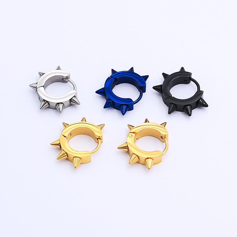 Stainless Steel Rivet Ear Cuffs - Non-allergenic Punk Style Earrings for Men & Women