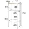 Yamazaki Trash Can Top Rack White Approx. W55xD45xH130cm Tower Kitchen Rack 2859