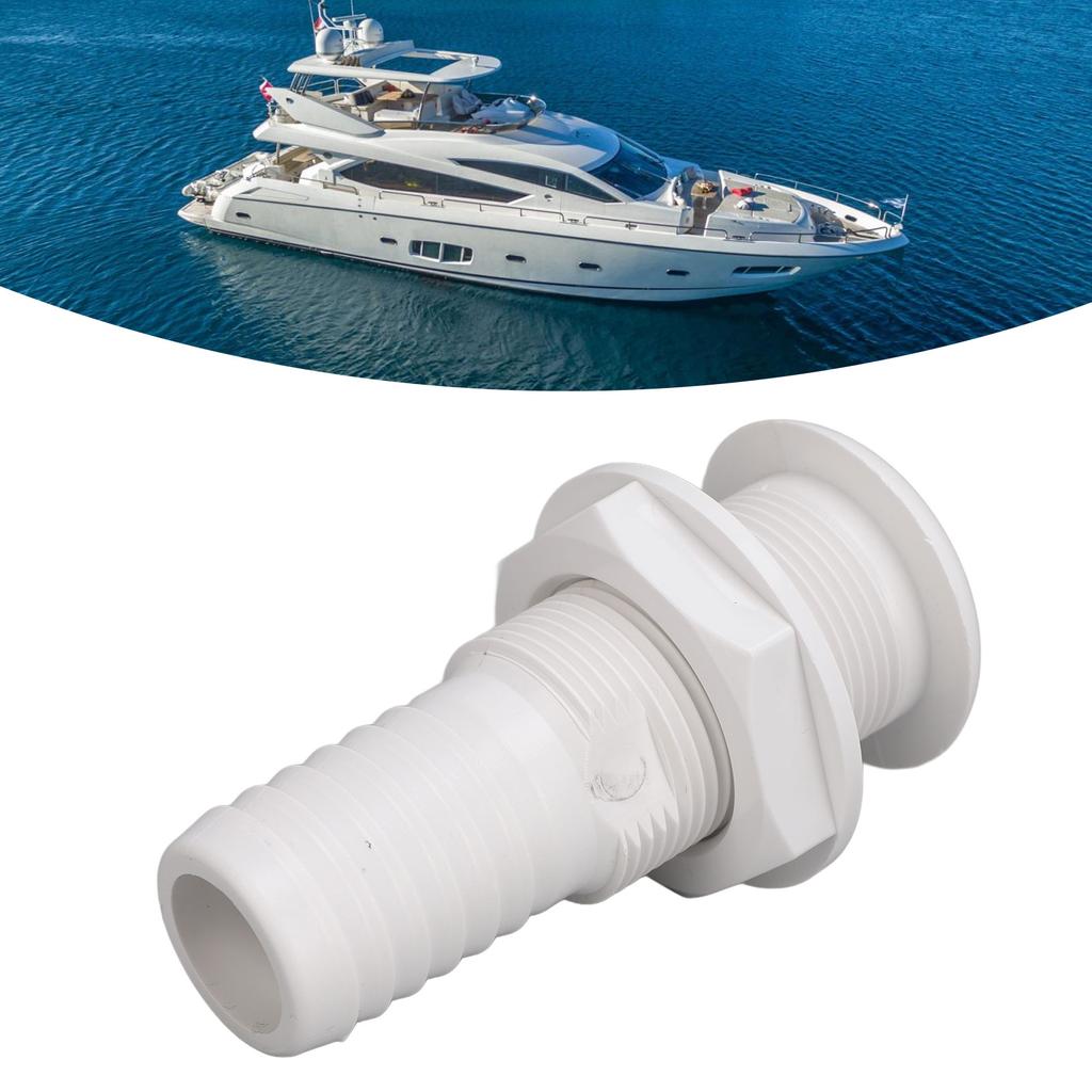 Boat Through Hull Connector 29mm Outlet Drainage Straight Drain Outlet Fittings Boat Plumbing Fittings
