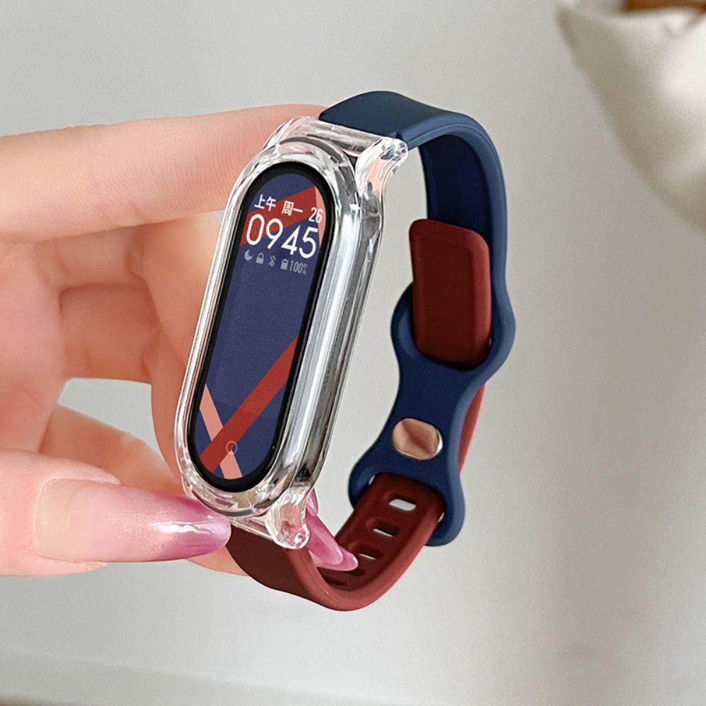 Мягкий ремешок из ТПУ с пуговицами, новый сменный ремешок для Xiaomi Mi Band 8 Summer