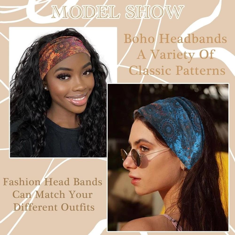 Stretch Boho Headbands Wide-brimmed Wide Headwrap Fashion Yoga Head Bands Hair Accessories