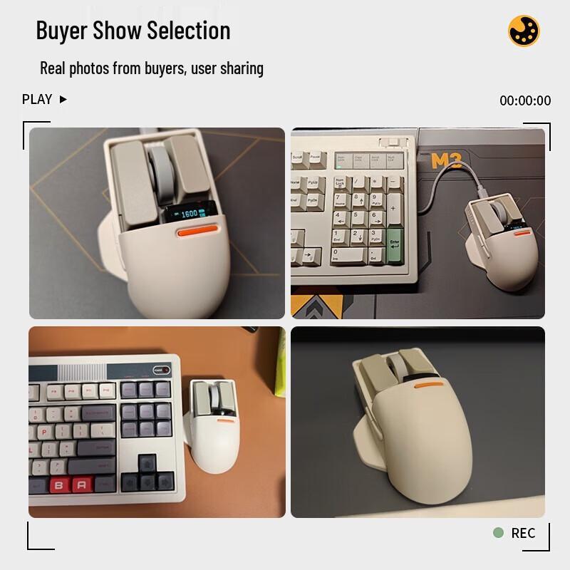 Lofree OE909 Tri-Mode Wireless Mouse with Display