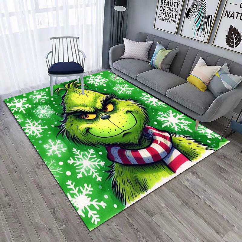 Christmas Gift Comedy Movie How the Grinch Stole Christmas carpet home living room decoration table and chairs anti slip door mat carpet A16