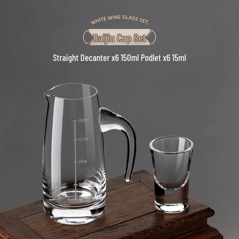 Chinese Crystal Glass Baijiu Drinkware Set