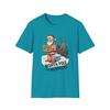 Unisex Softstyle T-Shirt Santa Pajamas Sleigh Reindeer Snowbank Funny Holiday