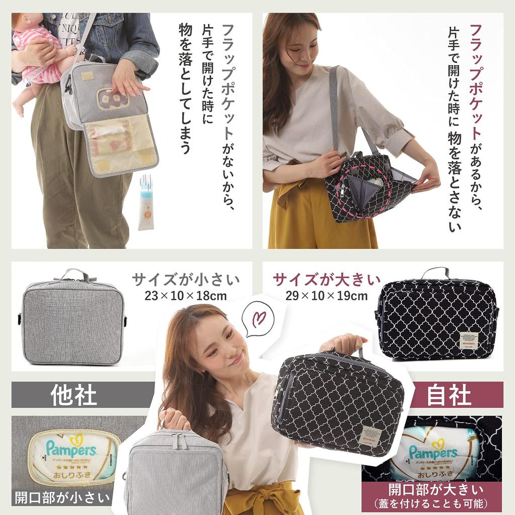 IWK Diaper Diaper Wipe Baby Bottle Baby Baby Shower Large Capacity Pouch, Pouch, Case, Built-in Wipe, Pouch, Goods, Large, Built-in Wipe, Gift,