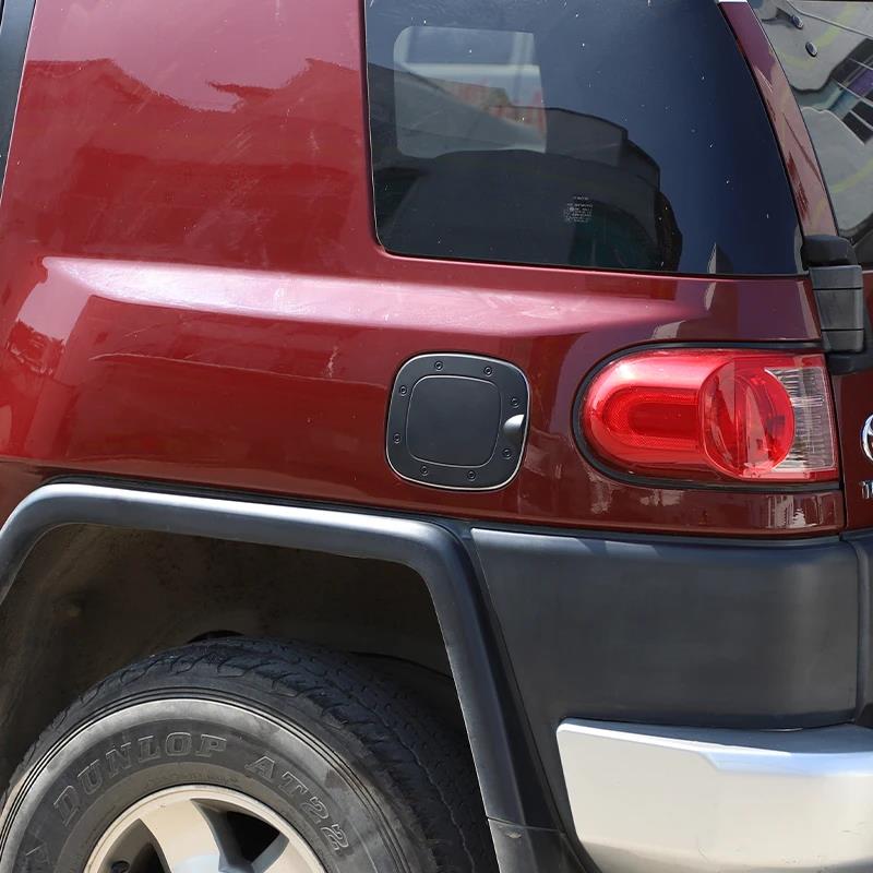 Matte Black Color Car Fuel Tank Cap Gas Oil Protect Cover Frame Exterior Trim Fit For Toyota FJ Cruiser 2007-2018 2019 2020 2021 Fuel Tank Caps3