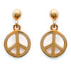 [J3867] - Позолоченные серьги «Мир» - 15x8 мм