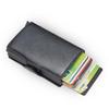 Men's Carbon Fiber RFID Anti-Theft Double Layer Metal Card Holder Wallet