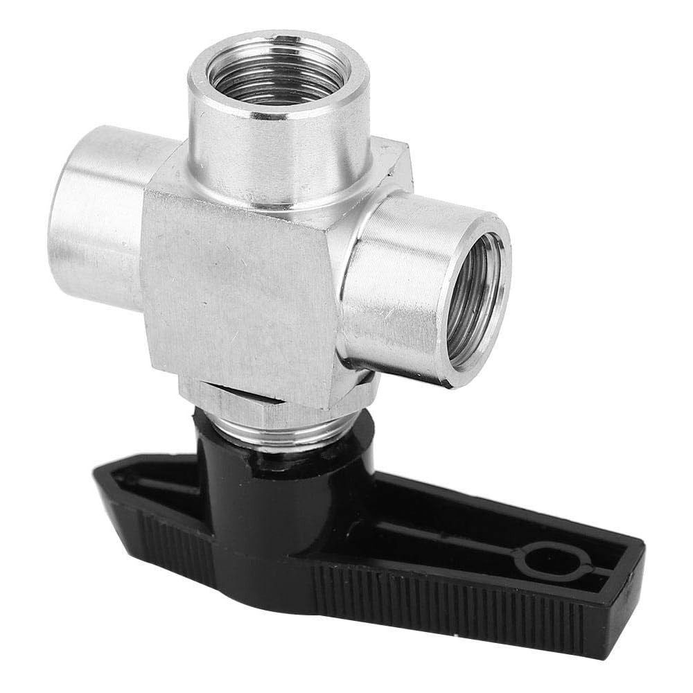 Трехходовой шаровой кран 1/4" трубка для воздуха ручной кран резьба пружинный обратный клапан водопроводная труба регулирование потока
