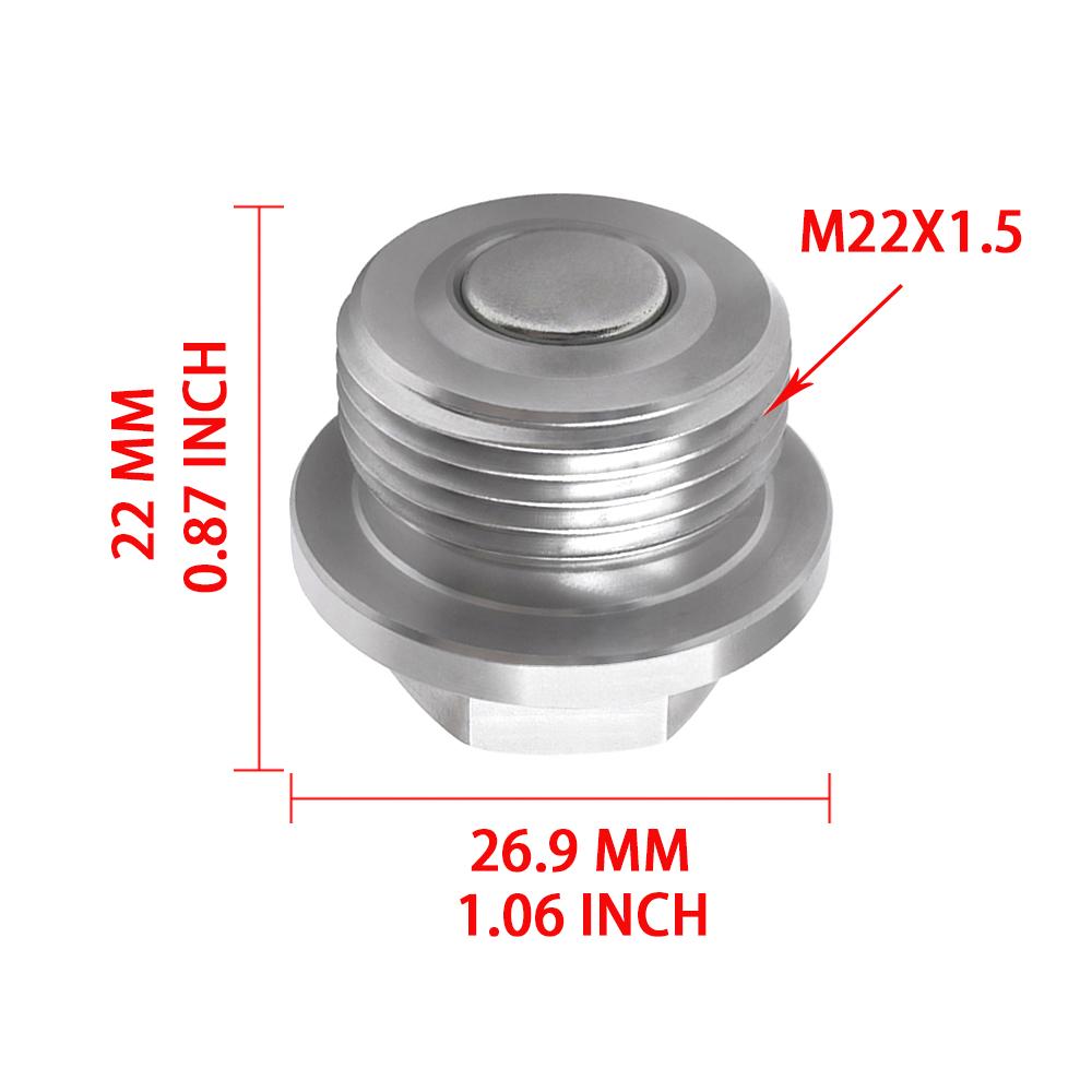 Stainless Steel Oil Pan Screws for Cars M22*1.5 Threads Car Accessories Drain Plug Oil Pan Magnet Screws Fuel System Fittings7