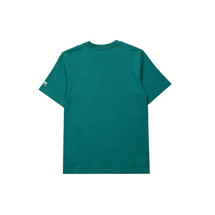 Li-Ning Коллекция SS20 Недели моды в Париже, футболка с коротким рукавом и графическим принтом, мужские топы, зеленый AHSQ271-4