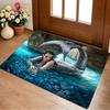 Mermaid Living Room Nonslip Area Rug Soft Carpet For Bedroom Game Playroom Sofa Office Home Decor Doormat Christmas Gift
