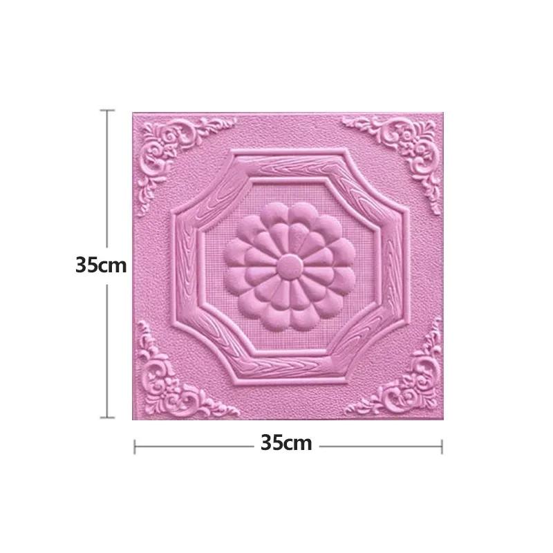 20 шт. 3D Обои Наклейки на стену Самоклеящаяся пенопластовая панель Домашний декор для гостиной Спальни Потолок ТВ Стена Искусство 35X35 см