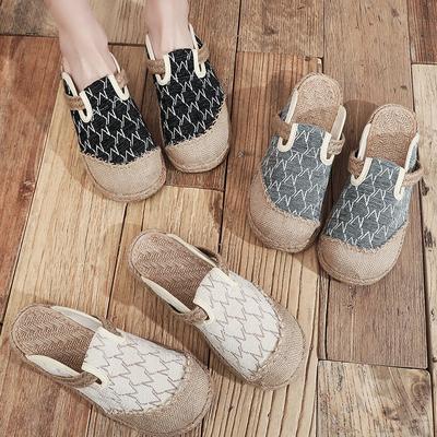 Летние ленивые туфли в этническом стиле женские туфли, женские туфли из синели с мягкой подошвой из термопластичной резины