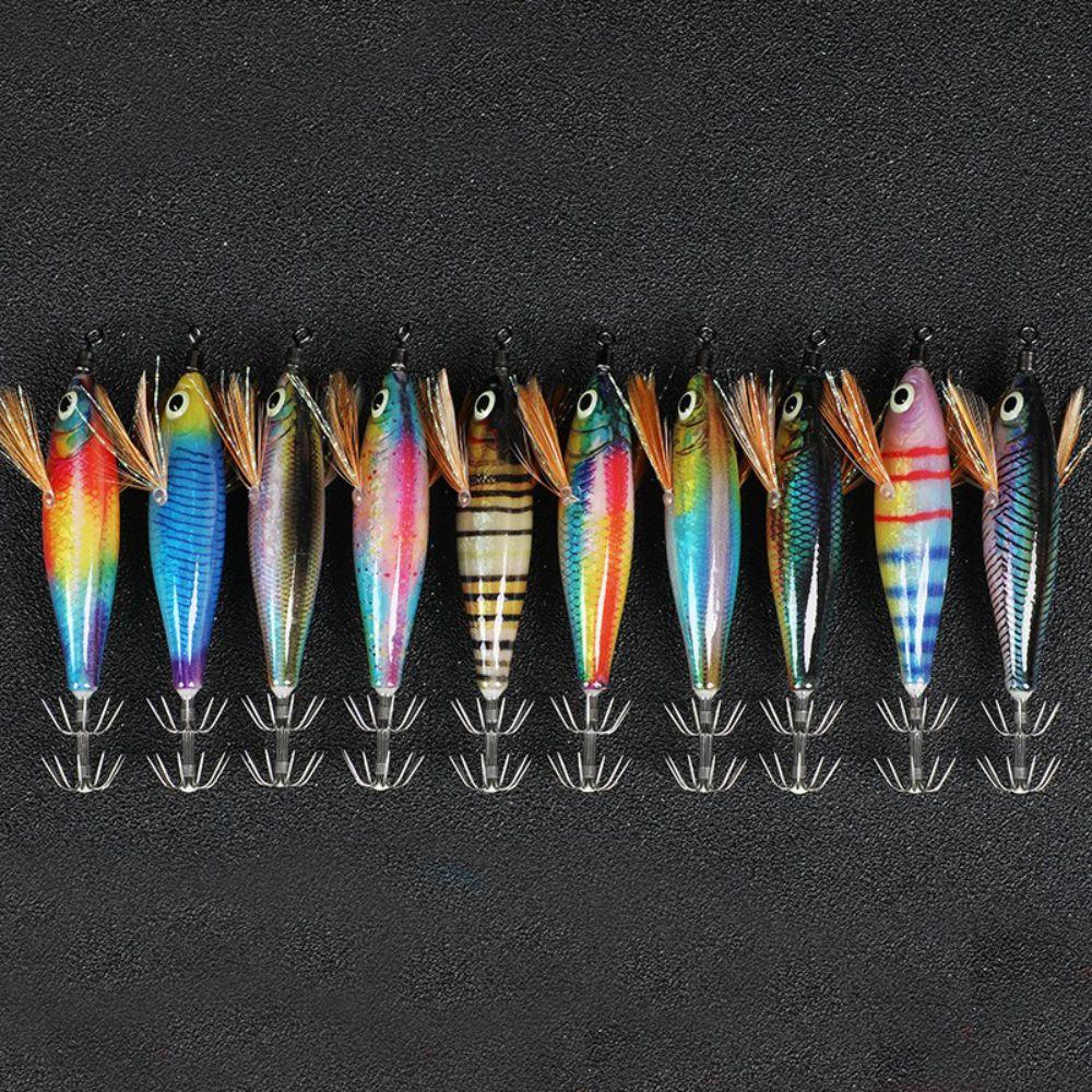 Jig Hook Fishing Lure Luminous Shrimp Lure Portable Squid Jig Night Fishing